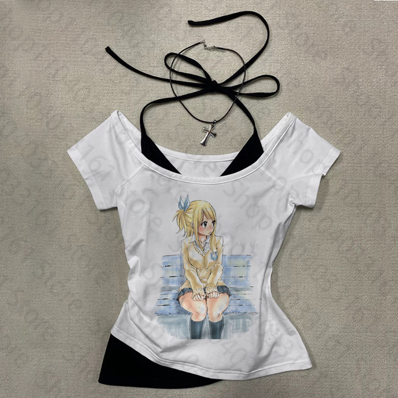 Y2K Graphic Baby Tee Crop - Atasan Crop Top Punk Streetwear Y2k