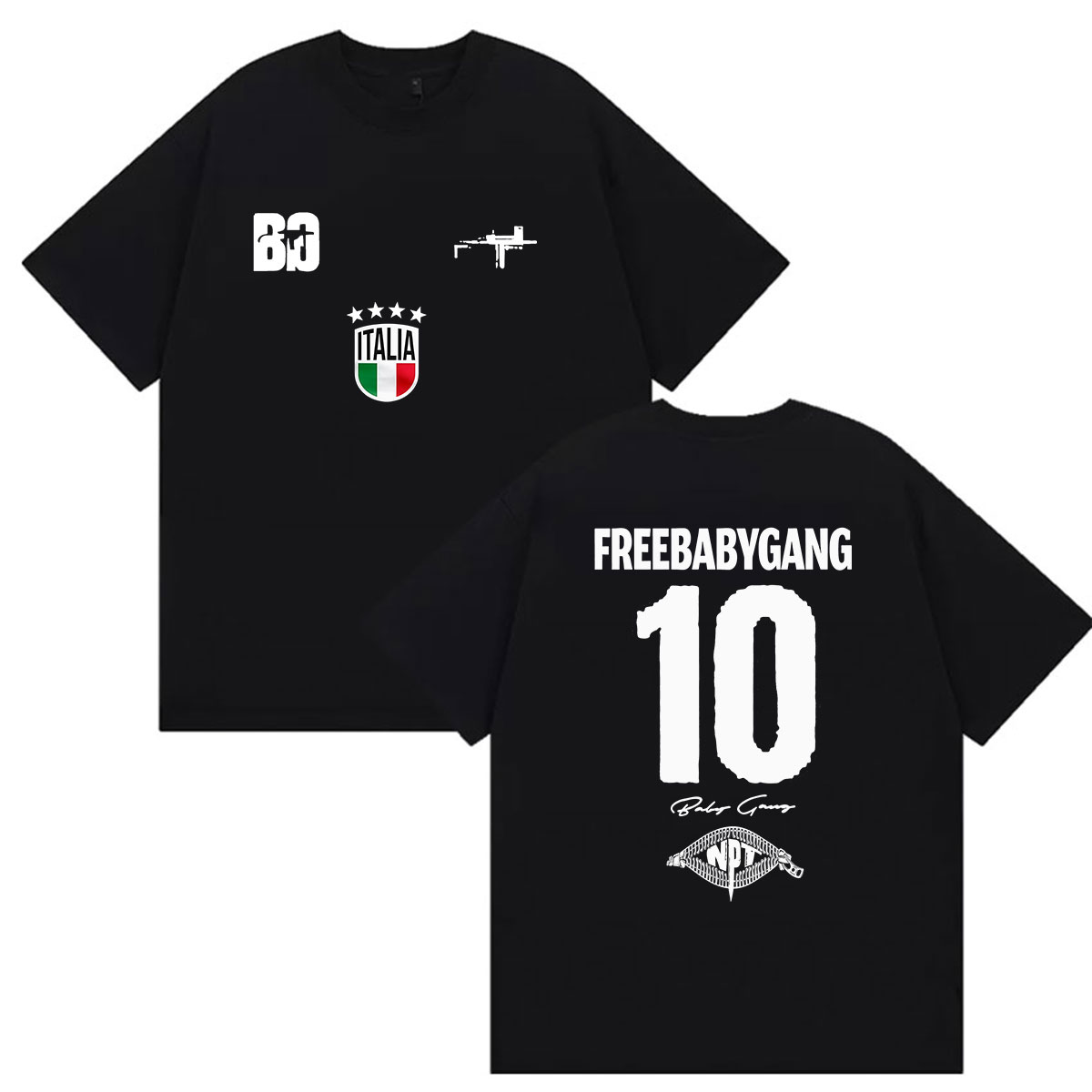 Y2K Graphic Baby Tee Crop - Kaos Grafis Rapper Baby Gang Tour