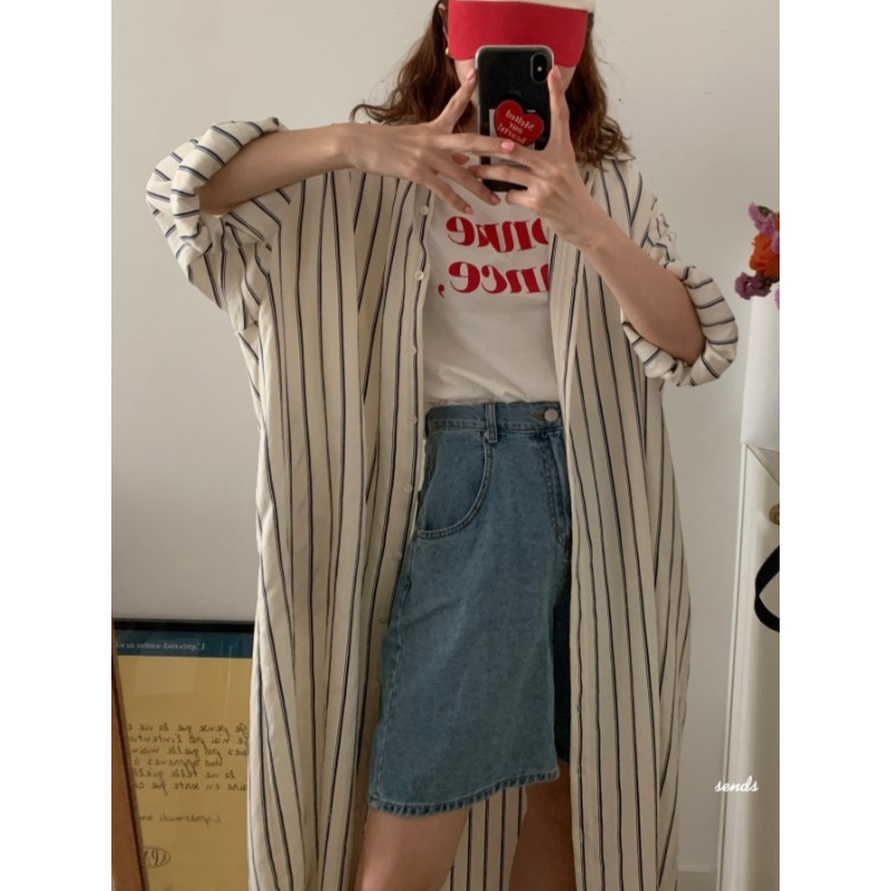 Korean Style A Line Shirt Dress - Gaun Gaya Minimalis Korea dengan Kerah