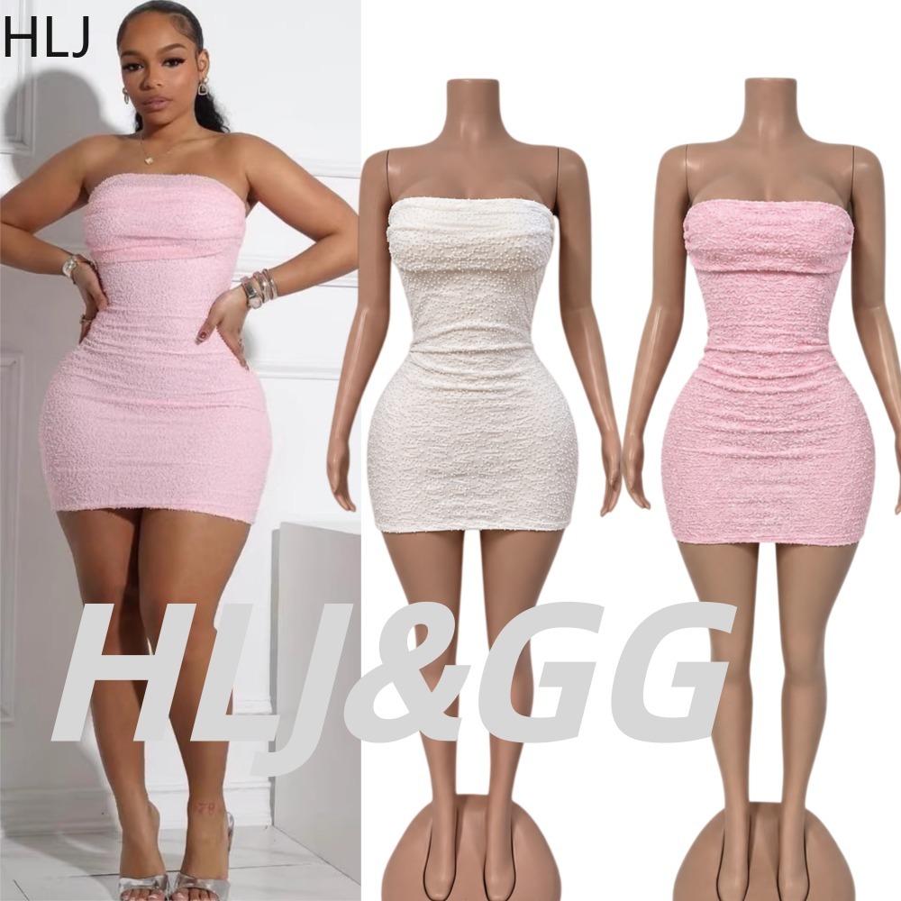 HLJ Gaun Mini Wanita Seksi Tan - Sparkly Rhinestone Club Party Dress ulasan dan harga